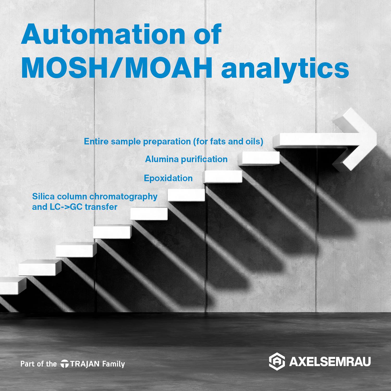 Stairs with stages of MOSH/MOAH development