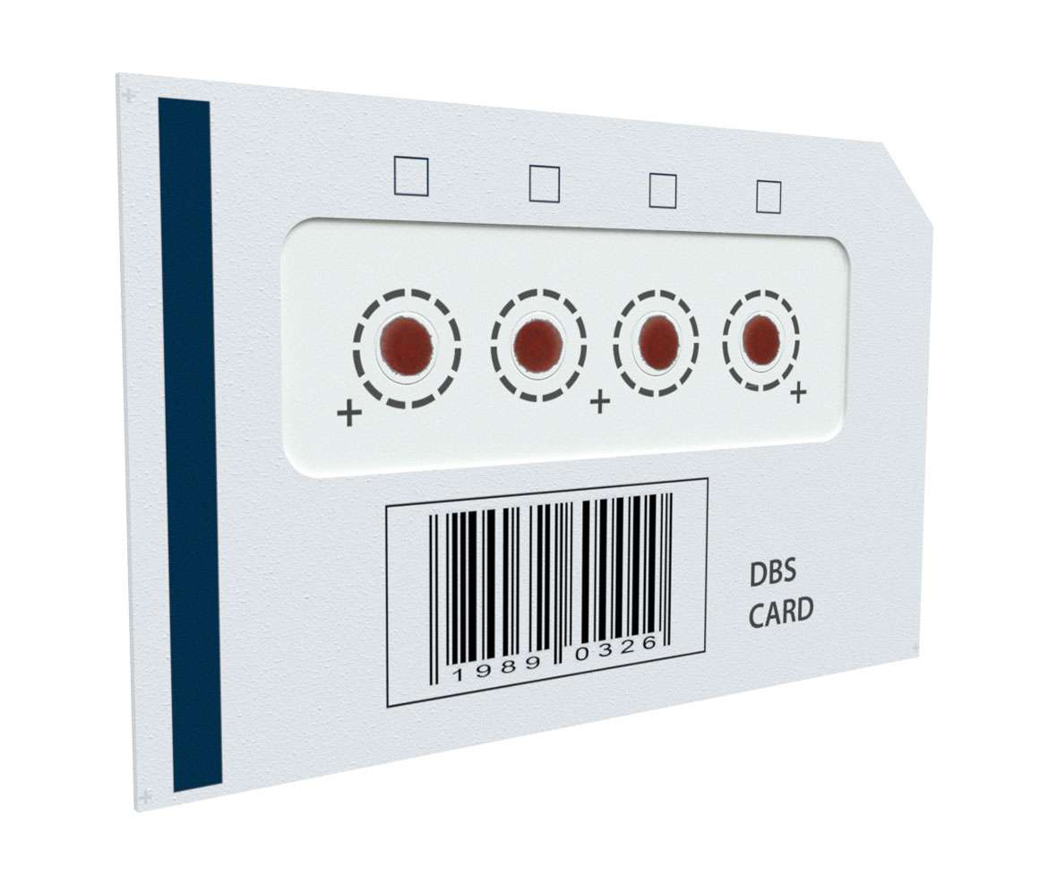 DBS Autosampler Card mit Blut
